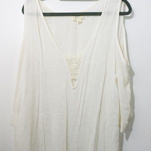 Cold Shoulder White Top